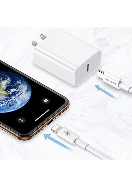 Wekome Type-C To iPhone Pd 20W Hızlı Şarj Kablosu 1.2M-(5775) - LKM6435-7344 fırsatları