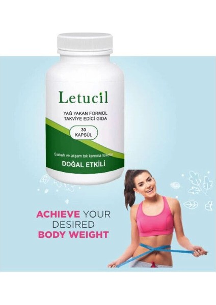 Letucil 30'lu Biberiye&yeşil Çayın Etkisiyle Diyetinize Takviye x 1 Adet