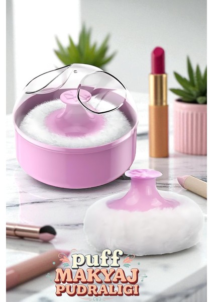 Makyaj Pudralığı - Puff Pudralık - Makyaj Pudrası Pufu 721872 fırsatları