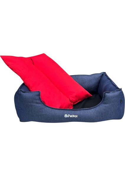 ,lacivert-Kırmızı,köpek Yatakları ,kedi Yatakları, Gabardin Kumaş,yıkanabilir,yastıklı modelleri