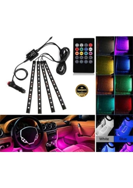 Ford Connect 2002-2003-2004-2005-2006-2007-2008-2009-2010-2011-2012-2013 Araç Içi Led, Şerit Işık 48’li Rgb Atmosfer Aydınlatma | Ses Kontrollü & Uzaktan Kumandalı