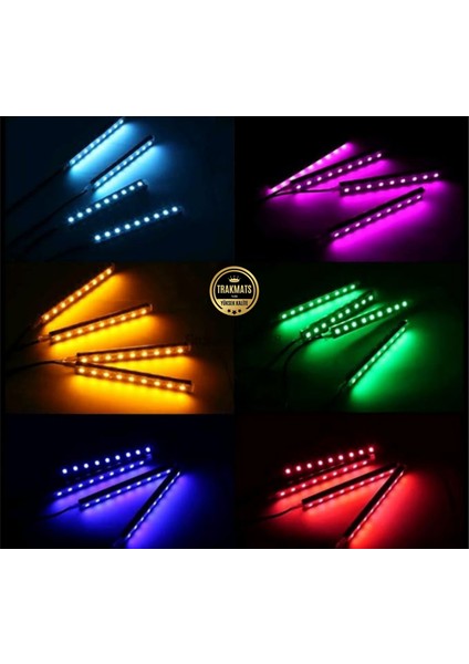 Ford Connect 2002-2003-2004-2005-2006-2007-2008-2009-2010-2011-2012-2013 Araç Içi Led, Şerit Işık 48’li Rgb Atmosfer Aydınlatma | Ses Kontrollü & Uzaktan Kumandalı
