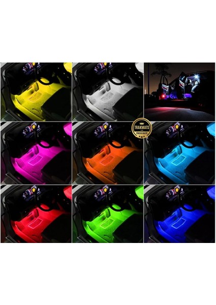 Ford Connect 2002-2003-2004-2005-2006-2007-2008-2009-2010-2011-2012-2013 Araç Içi Led, Şerit Işık 48’li Rgb Atmosfer Aydınlatma | Ses Kontrollü & Uzaktan Kumandalı