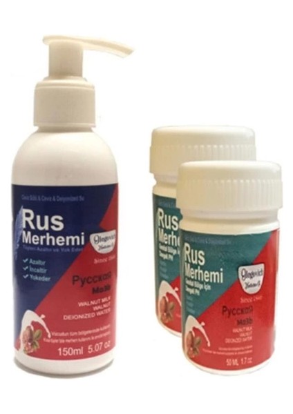 Tüy Dökücü Azaltıcı Rus Merhemi 150 ml 1 Adet - Genital Bölge Merhemi 50 ml 2 Adet - 000031KI