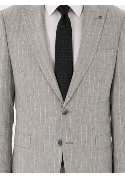 Erkek Açık Gri Slim Fit Takım Elbise 50291023-VR001