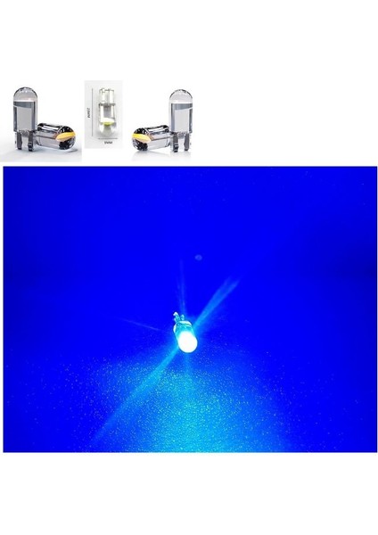 ( 5 x Adet ) 1 Set LED T10 Dipsiz Ampul 12V Dıamond Pıne Blue (5W Dipsiz Ampul Elmas Cam Mavi)