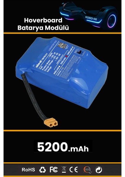 Hoverboard Elektrikli Kaykay Bataryası 5200MAH - Yüksek Yoğunluklu Li-Ion Hücre modelleri