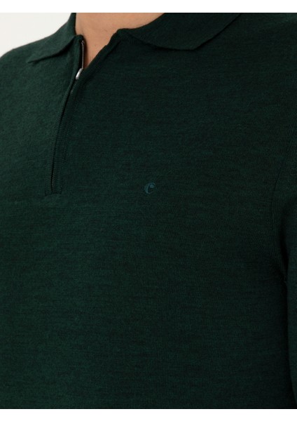 Erkek Zümrüt Regular Fit Basic Kazak 50296495-VR055