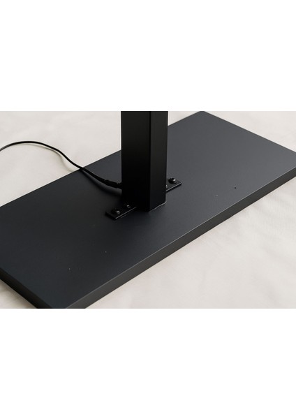 MODERN Minimal Antrasit Gri Ahşap Gövdeli Ahşap Ayaklı Beyaz LED Zemin Lambası-Modern Beyaz LED Çıta-Modern Dekoratif Işık-Sıcak Beyaz Aydınlatma Ayaklı Gece Lambası Şık ve Dekoratif Aydınlatma