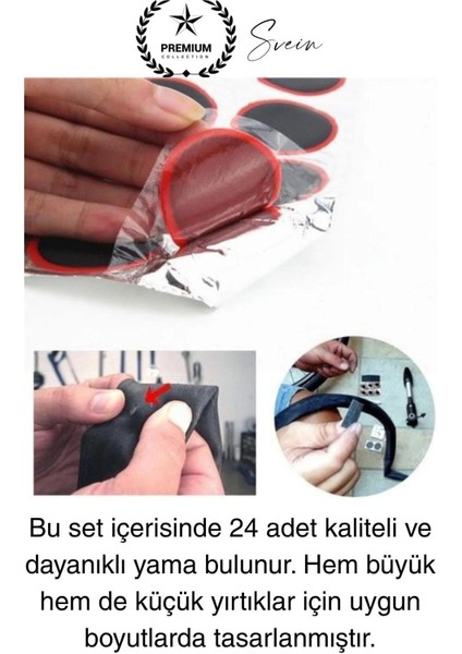 Ekstra Güçlü Araba Bisiklet Motosiklet Soğuk Yama Lastik Tamir Yaması Seti 24 Parça Kolay Pratik fiyatları