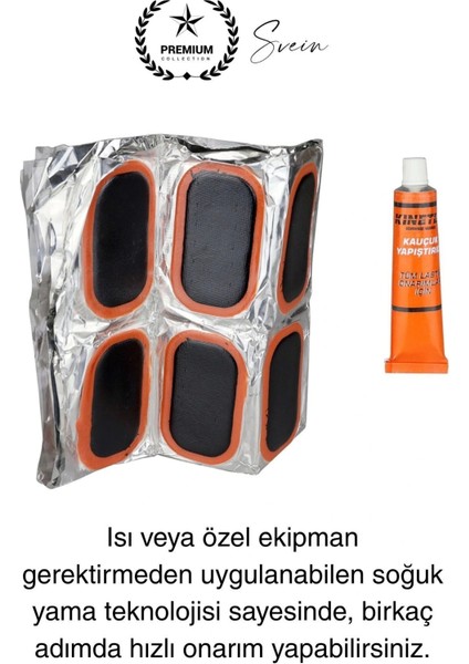 Ekstra Güçlü Araba Bisiklet Motosiklet Soğuk Yama Lastik Tamir Yaması Seti 24 Parça Kolay Pratik modelleri