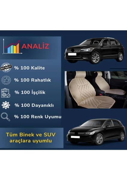 Mercedes E190 - W124 Oto Ön Iki Koltuk Minderi Bej modelleri