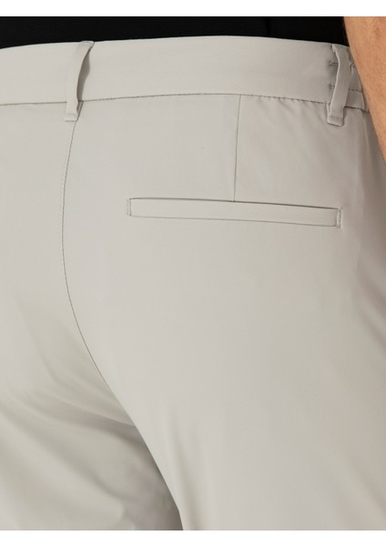 Erkek Taş Slim Fit Beli Lastikli Esnek Kanvas Pantolon 50306188-VR049