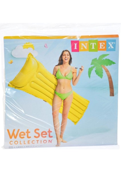 59703 Intex Renkli Deniz Yatağı 183X69 cm - 1 Adet Stokta Olan Gönderilir