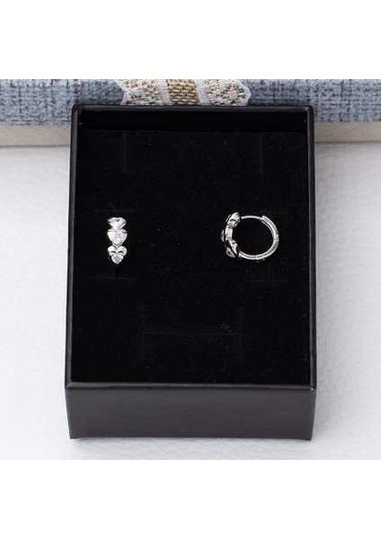 15 mm Kalp Model 925 Ayar Gümüş Zirkon Taşlı Kadın Halka Küpe fırsatları