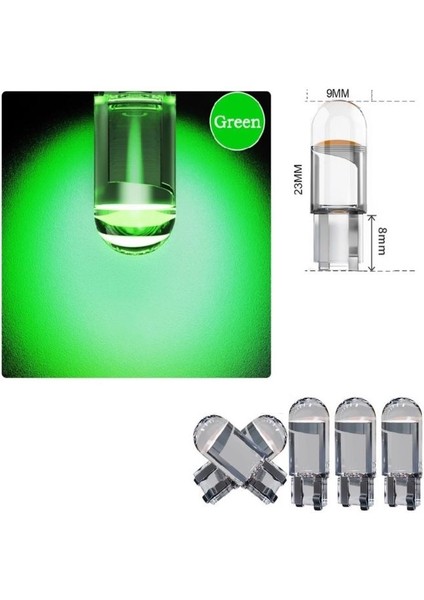 ( 5 x Adet ) 1 Set LED T10 Dipsiz Ampul 12V Dıamond Pıne. Green (5W Dipsiz Ampul Elmas Cam Yeşil)