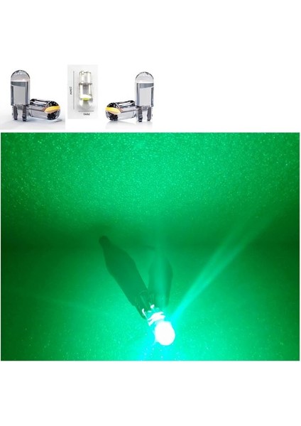 ( 5 x Adet ) 1 Set LED T10 Dipsiz Ampul 12V Dıamond Pıne. Green (5W Dipsiz Ampul Elmas Cam Yeşil)