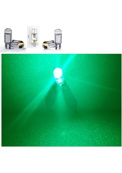 ( 5 x Adet ) 1 Set LED T10 Dipsiz Ampul 12V Dıamond Pıne. Green (5W Dipsiz Ampul Elmas Cam Yeşil)