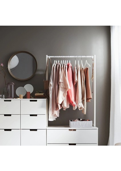 8 Adet Ahşap Giysi Askısı Genişlik 43 cm Ikea 8'li Set Elbise Askısı Beyaz Renk Ahşap Askı modelleri