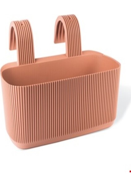 (3 Adet) Pera Askılı Plastik Balkon Saksısı 21X29X19 cm (3,20 Lt)