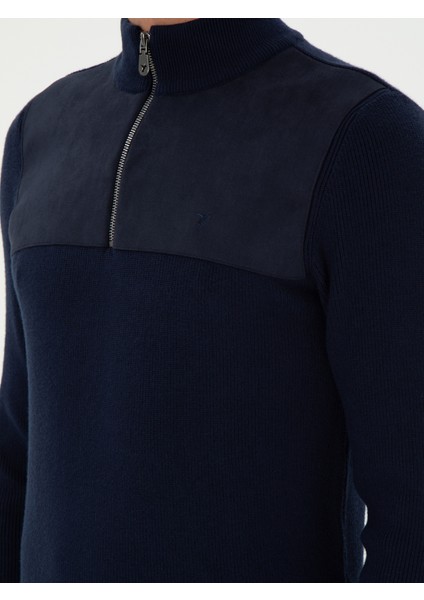 Erkek Lacivert Slim Fit Kazak 50292483-VR033