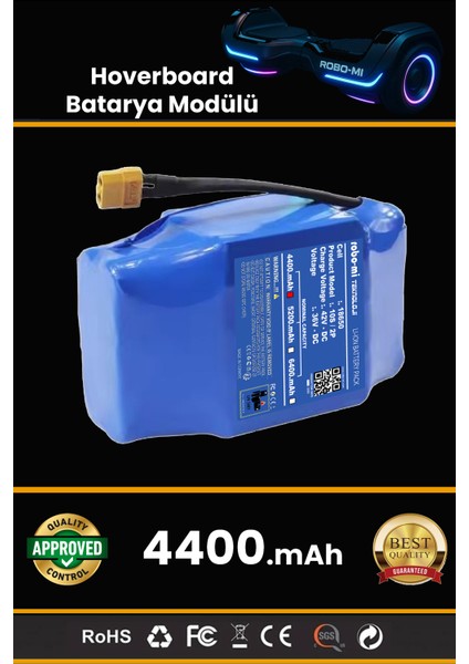 Hoverboard Elektrikli Kaykay Bataryası 4400MAH - Yüksek Yoğunluklu Li-Ion Hücre fırsatları