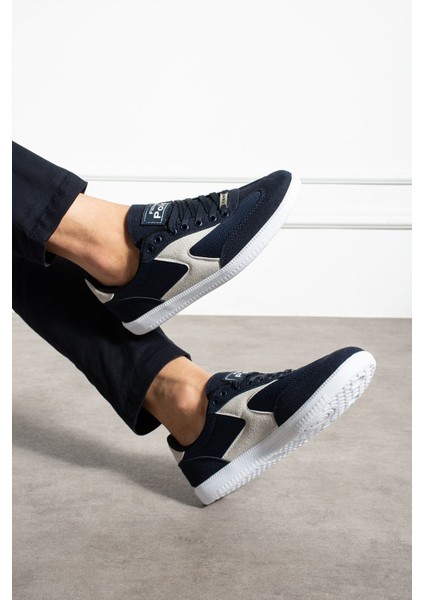 Erkek Sneaker Günlük Spor Ayakkabı Yüksek Taban Lacivert Beyaz - Rahat Tasarım 024 modelleri