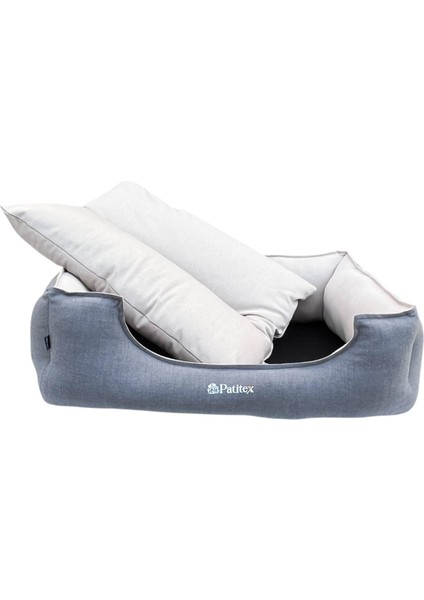 , Gri-Krem,köpek Yatakları ,kedi Yatakları,gabardin Kumaş,yıkanabilir,yastıklı indirimleri