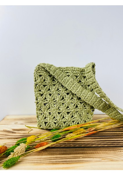 Kağıt Ip Hasır Askılı Örgü Omuz Çantası - Telefon Çantası En 18cm Boy 19 Cm Askı 135 Cm modelleri