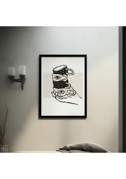 "addicted To Coffee" Poster Tablo (Çerçeveli) fiyatları
