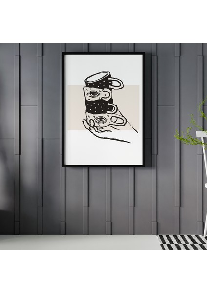 "addicted To Coffee" Poster Tablo (Çerçeveli) modelleri
