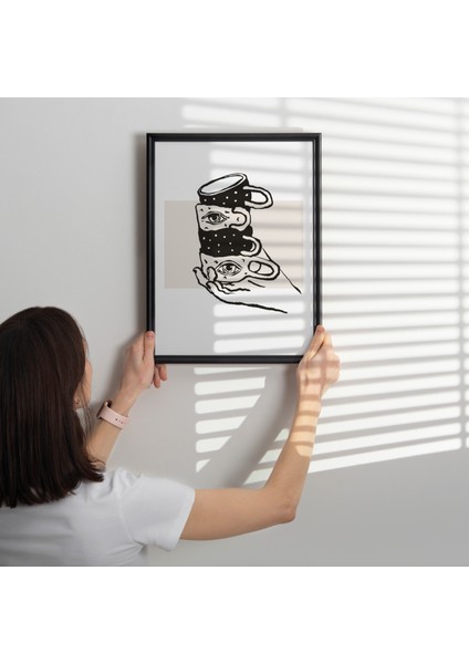 "addicted To Coffee" Poster Tablo (Çerçeveli) fırsatları