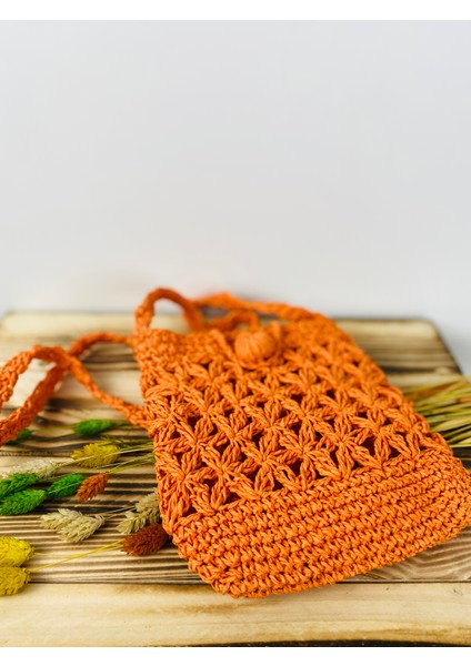 Kağıt Ip Hasır Askılı Örgü Omuz Çantası - Telefon Çantası En 18cm Boy 19 Cm Askı 135 Cm fiyatları