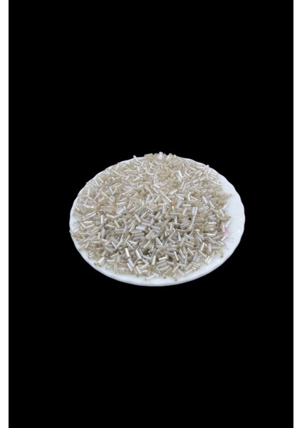 Içten Boyalı Bej Boru Boncuk 100 gr