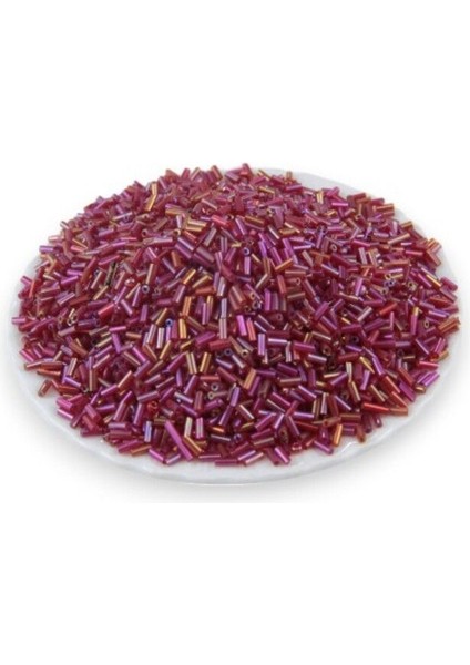 Kırmızı Janjan Kısa Boru Boncuk 100 gr