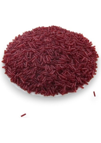 Bordo Boru Boncuk 100 gr
