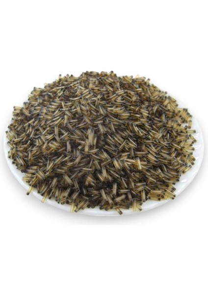 Siyah Içten Boyalı Boru Boncuk 100 gr