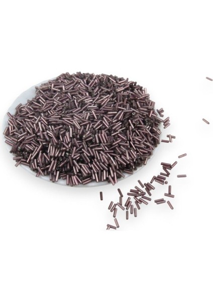 Kristal Mürdüm Boru Boncuk 100 gr