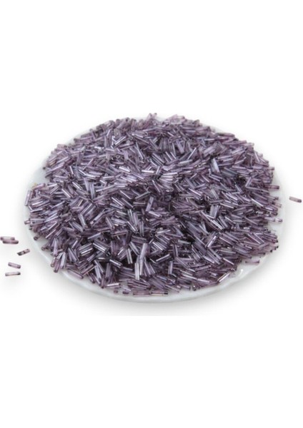 Içten Boyalı Mürdüm Boru Boncuk 100 gr