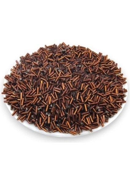 Kristal Kahve Boru Boncuk 100 gr