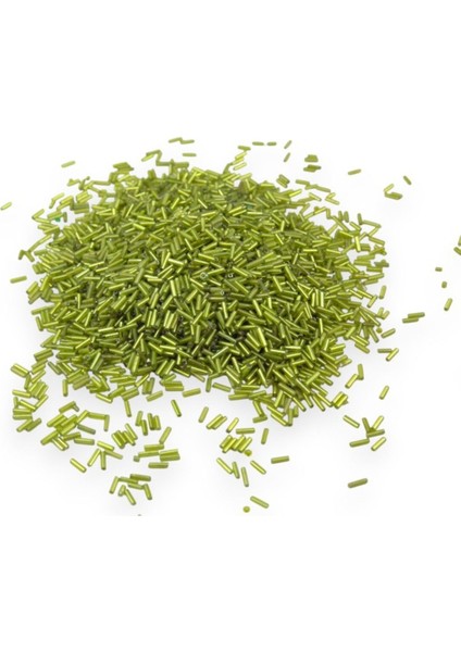 Kristal Yağ Yeşili Boru Boncuk 100 gr fiyatları