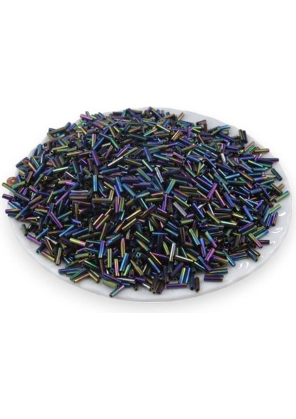 Siyah Janjan Boru Boncuk 100 gr