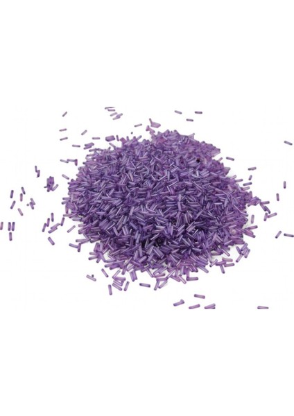 Içten Boyalı Lila Boru Boncuk 100 gr