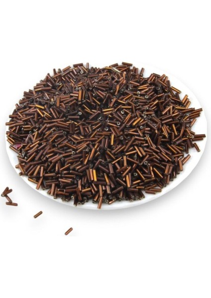 Koyu Kahve Kaplama Boru Boncuk 100 gr