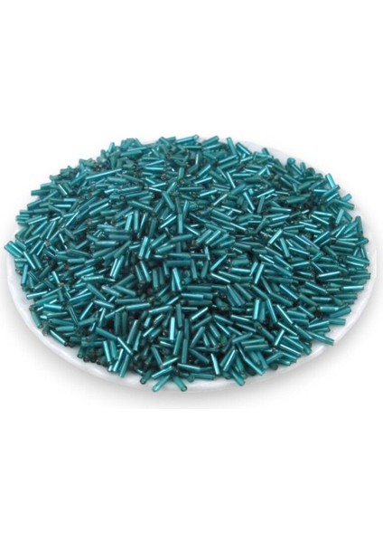 Kristal Yeşil Boru Boncuk 100 gr