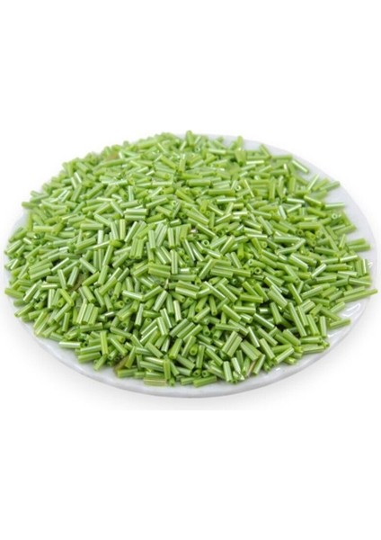 Pastel Yeşil Boru Boncuk 90 gr