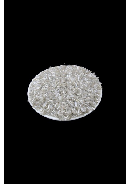 Içten Boyalı Gri Boru Boncuk 100 gr