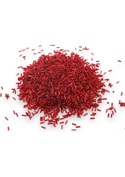 Kristal Kırmızı Boru Boncuk 100 gr fiyatları