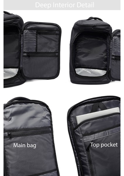 D-Pack Erkek Siyah Kumaş Sırt Çantası 25SBD30236F