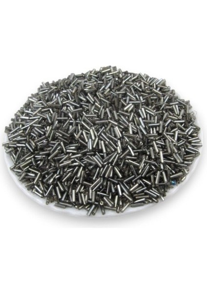 Kristal Metalik Koyu Yeşil Boru Boncuk 100 gr